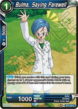 Image for Bulma, Saying Farewell (Assault of the Saiyans Pre-Release Cards) (BT7-033_PR) - Dragon Ball Super: Masters