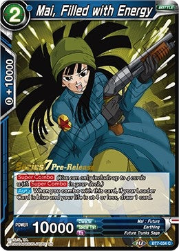 Image for Mai, Filled with Energy (Assault of the Saiyans Pre-Release Cards) (BT7-034_PR) - Dragon Ball Super: Masters