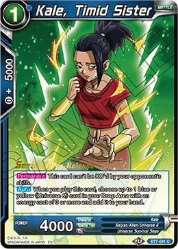 Image for Kale, Timid Sister (Assault of the Saiyans Pre-Release Cards) (BT7-041_PR) - Dragon Ball Super: Masters