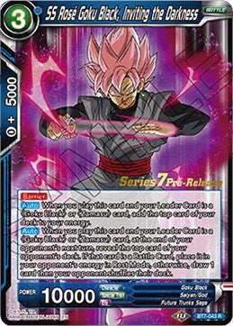 Image for SS Rose Goku Black, Inviting the Darkness (Assault of the Saiyans Pre-Release Cards) (BT7-043_PR) - Dragon Ball Super: Masters