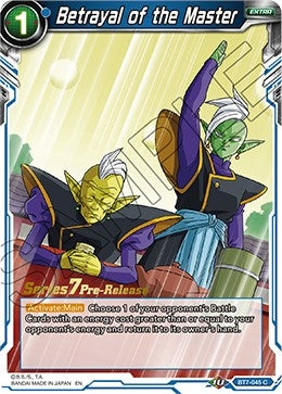 Image for Betrayal of the Master (Assault of the Saiyans Pre-Release Cards) (BT7-045_PR) - Dragon Ball Super: Masters