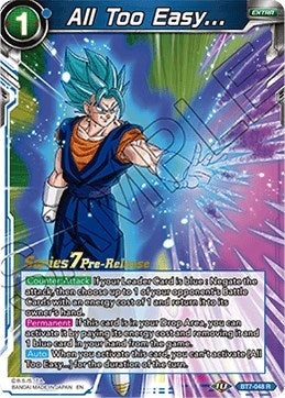 Image for All Too Easy... (Assault of the Saiyans Pre-Release Cards) (BT7-048_PR) - Dragon Ball Super: Masters