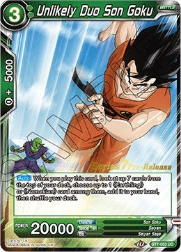 Image for Unlikely Duo Son Goku (Assault of the Saiyans Pre-Release Cards) (BT7-053_PR) - Dragon Ball Super: Masters