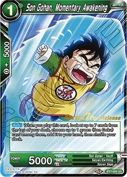 Image for Son Gohan, Momentary Awakening (Assault of the Saiyans Pre-Release Cards) (BT7-055_PR) - Dragon Ball Super: Masters