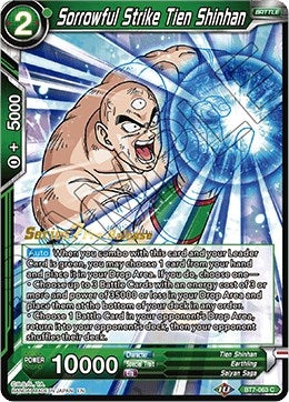 Image for Sorrowful Strike Tien Shinhan (Assault of the Saiyans Pre-Release Cards) (BT7-063_PR) - Dragon Ball Super: Masters