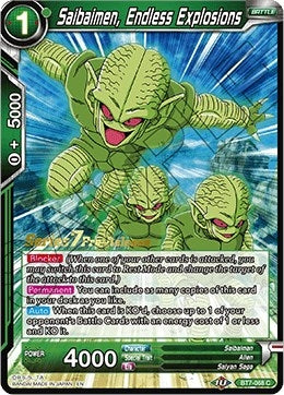 Image for Saibaimen, Endless Explosions (Assault of the Saiyans Pre-Release Cards) (BT7-068_PR) - Dragon Ball Super: Masters