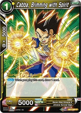 Image for Cabba, Brimming with Spirit (Assault of the Saiyans Pre-Release Cards) (BT7-082_PR) - Dragon Ball Super: Masters