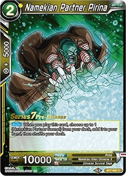 Image for Namekian Partner Pirina (Assault of the Saiyans Pre-Release Cards) (BT7-091_PR) - Dragon Ball Super: Masters