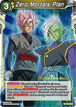 Image for Zero Mortals Plan (Assault of the Saiyans Pre-Release Cards) (BT7-096_PR) - Dragon Ball Super: Masters