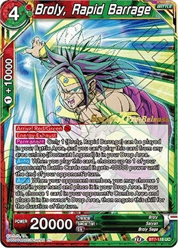 Image for Broly, Rapid Barrage (Assault of the Saiyans Pre-Release Cards) (BT7-116_PR) - Dragon Ball Super: Masters