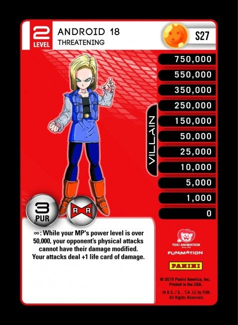 Image for Android 18 - Threatening (Panini: Evolution) (S27) - Dragon Ball Z TCG