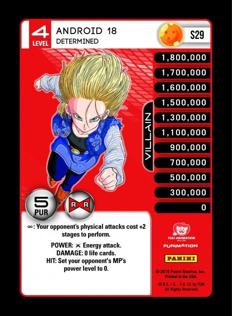 Image for Android 18 - Determined (Panini: Evolution) (S29) - Dragon Ball Z TCG