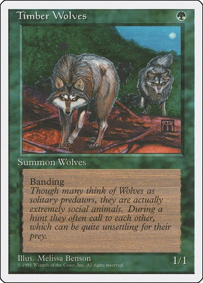 Image for Timber Wolves (Fourth Edition) - Magic: The Gathering