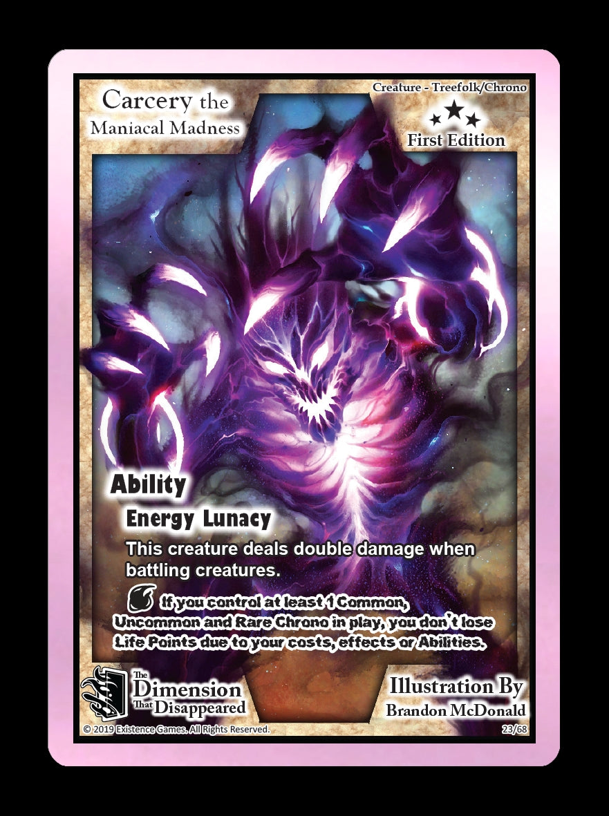 Image for Carcery the Maniacal Madness (The Dimension that Disappeared) (23) - Exodus TCG