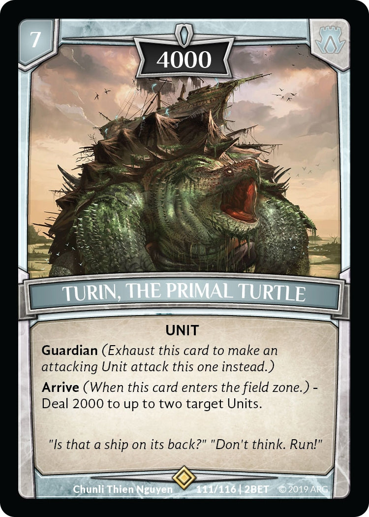 Image for Turin, the Primal Turtle (Betrayal) (111/116 | 2BET) - Argent Saga TCG