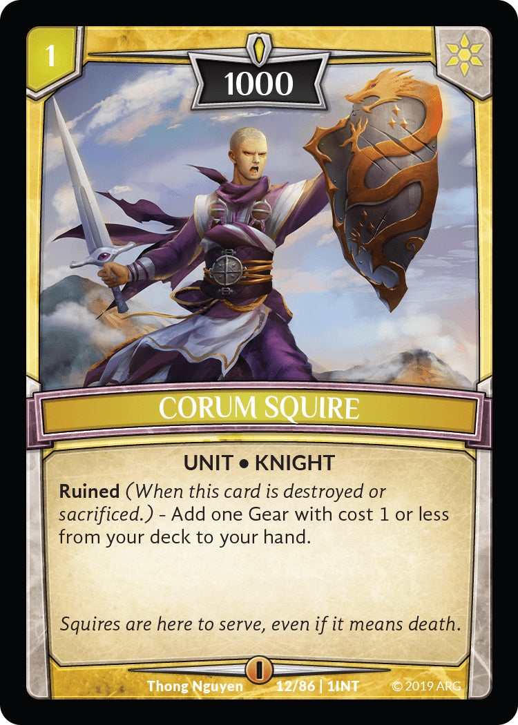 Image for Corum Squire (Intro Decks - 2019) (12/86 | 1INT) - Argent Saga TCG