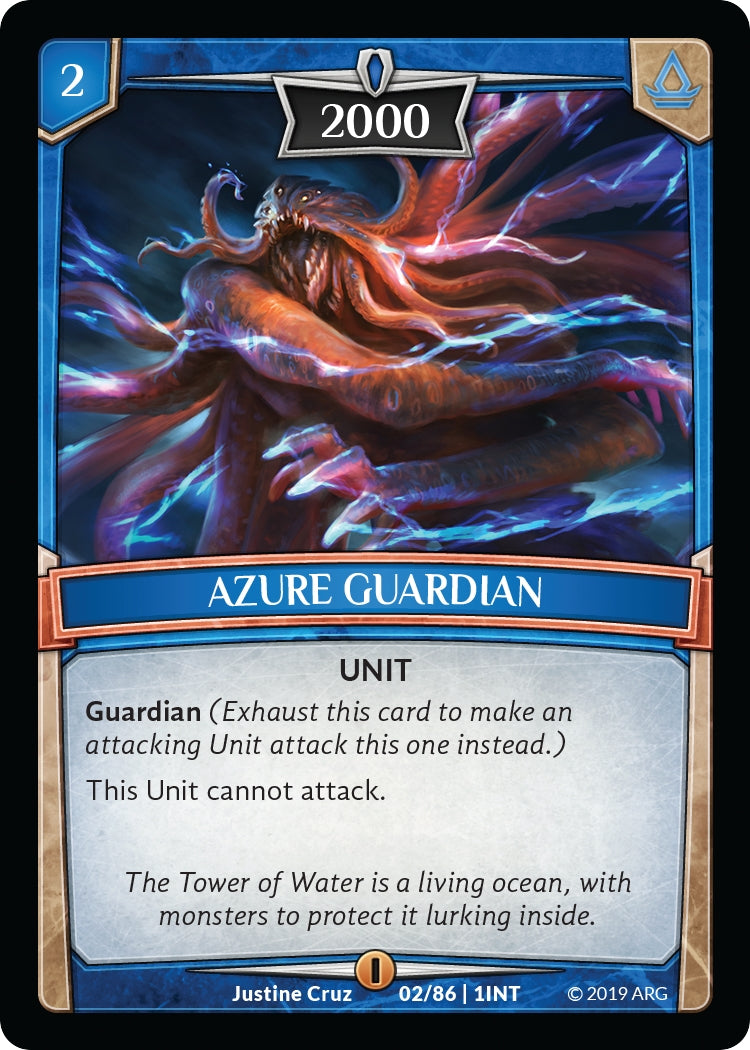 Image for Azure Guardian (Intro Decks - 2019) (2/86 | 1INT) - Argent Saga TCG