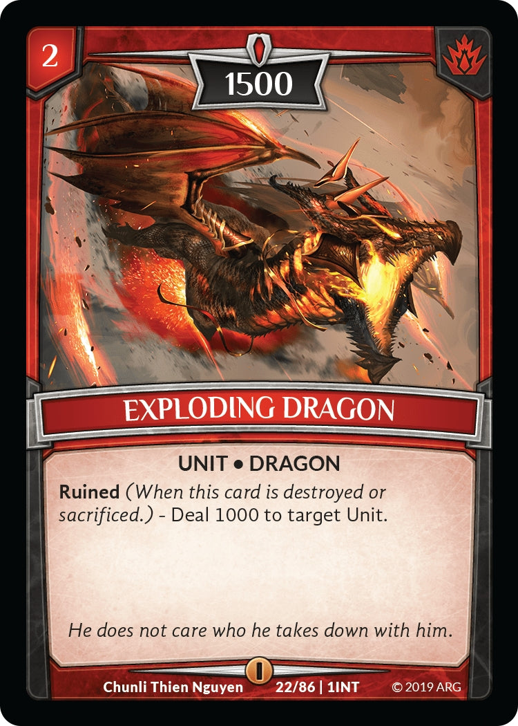 Image for Exploding Dragon (Intro Decks - 2019) (22/86 | 1INT) - Argent Saga TCG