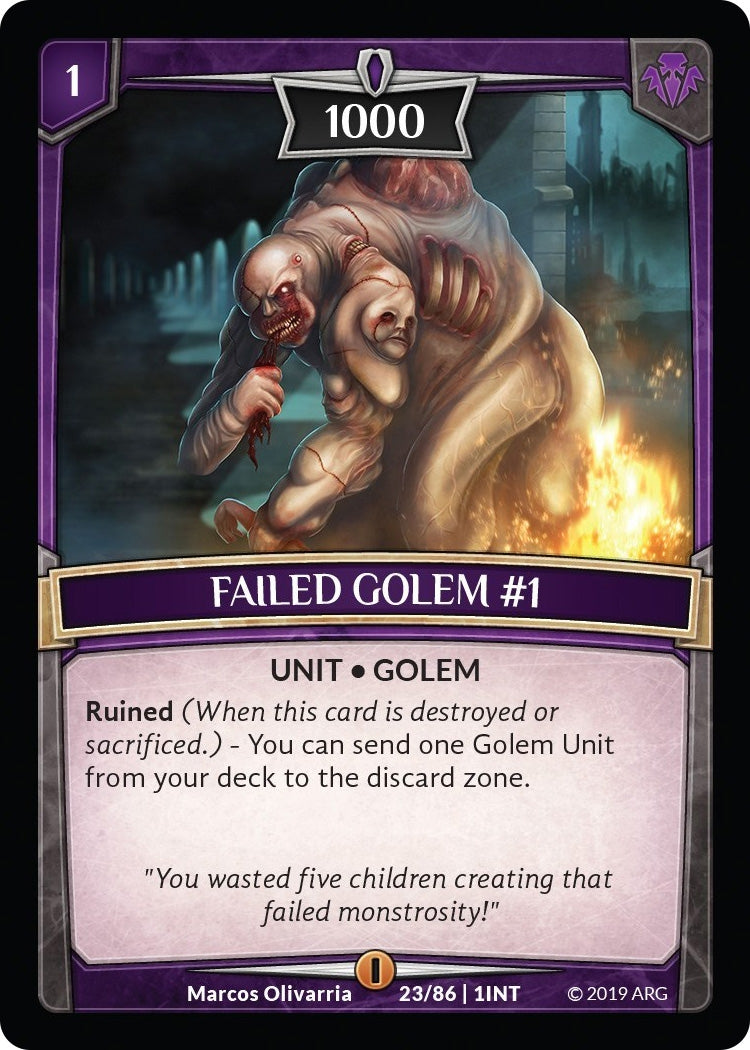 Image for Failed Golem #1 (Intro Decks - 2019) (23/86 | 1INT) - Argent Saga TCG