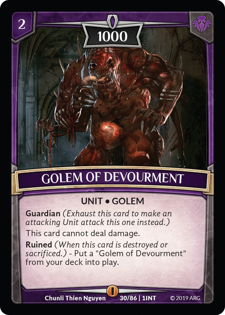 Image for Golem of Devourment (Intro Decks - 2019) (30/86 | 1INT) - Argent Saga TCG