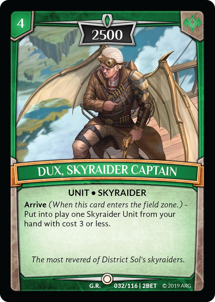 Image for Dux, Skyraider Captain (Betrayal) (32/116 | 2BET) - Argent Saga TCG