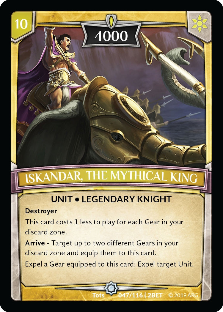 Image for Iskandar, the Mythical King (Betrayal) (47/116 | 2BET) - Argent Saga TCG