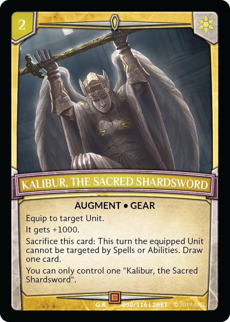 Image for Kalibur, the Sacred Shardsword (Betrayal) (50/116 | 2BET) - Argent Saga TCG