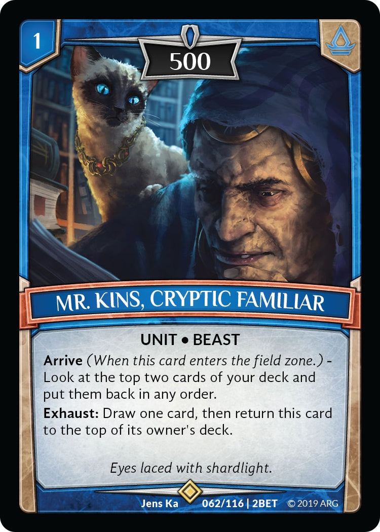 Image for Mr. Kins, Cryptic Familiar (Betrayal) (62/116 | 2BET) - Argent Saga TCG