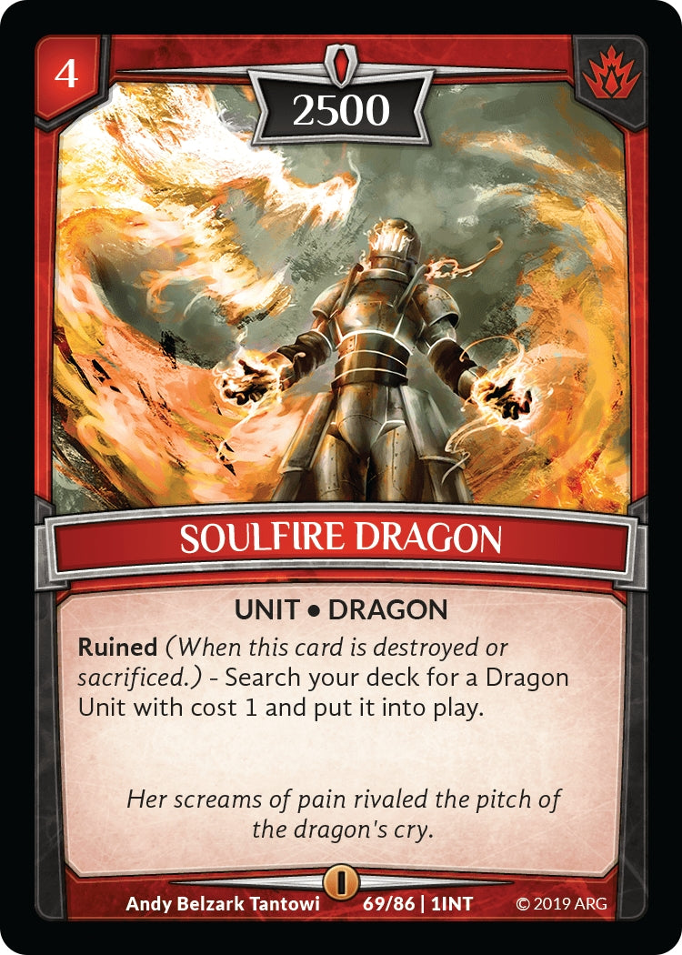 Image for Soulfire Dragon (Intro Decks - 2019) (69/86 | 1INT) - Argent Saga TCG