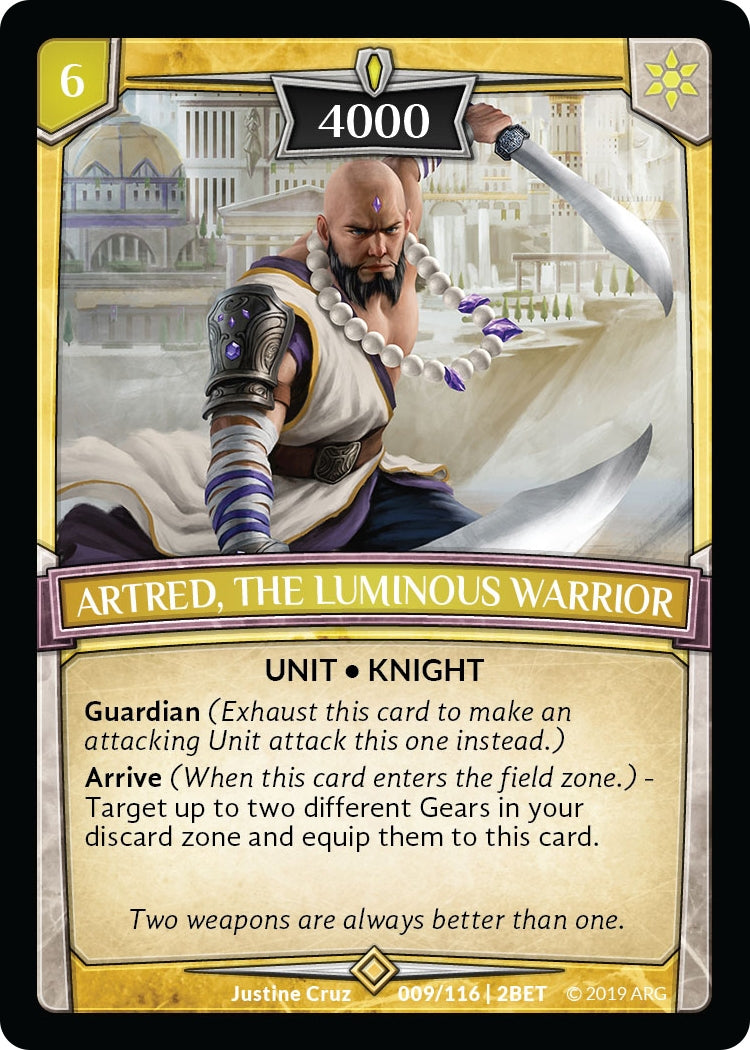 Image for Artred, the Luminous Warrior (Betrayal) (9/116 | 2BET) - Argent Saga TCG