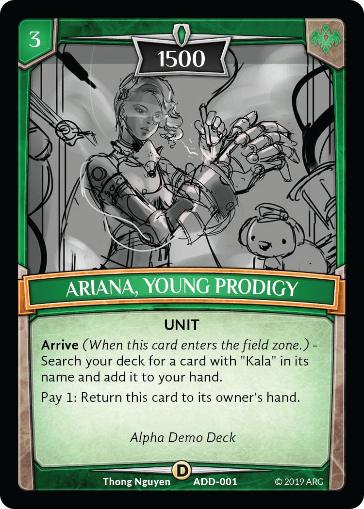 Image for Ariana, Young Prodigy (Alpha Demo Intro Decks) (ADD-001) - Argent Saga TCG