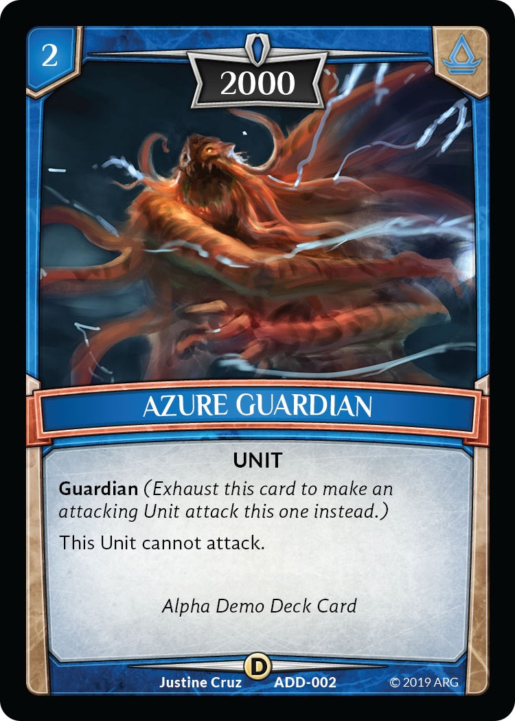 Image for Azure Guardian (Alpha Demo Intro Decks) (ADD-002) - Argent Saga TCG