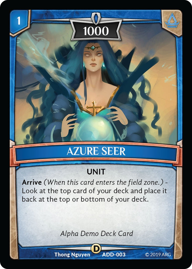 Image for Azure Seer (Alpha Demo Intro Decks) (ADD-003) - Argent Saga TCG