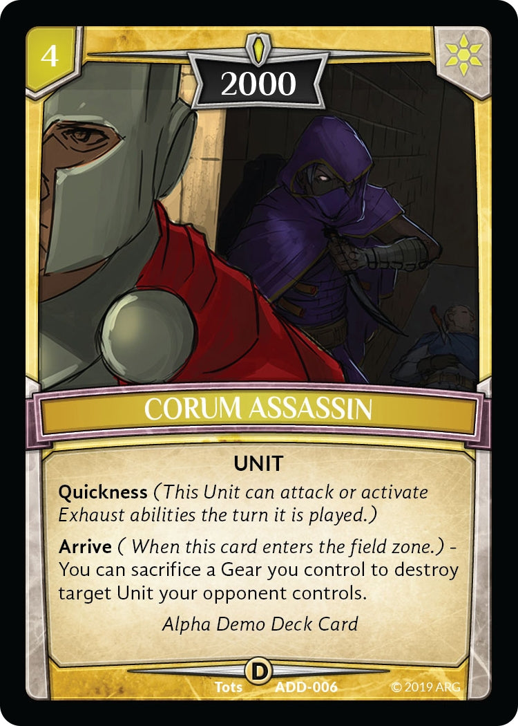 Image for Corum Assassin (Alpha Demo Intro Decks) (ADD-006) - Argent Saga TCG