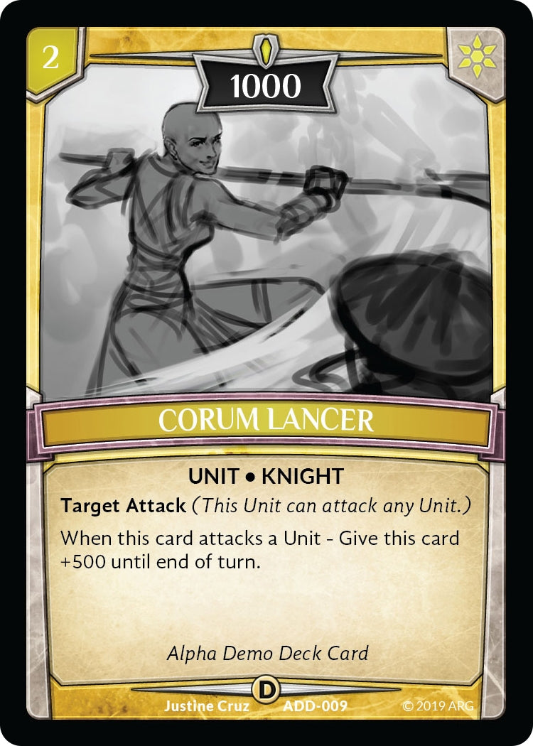 Image for Corum Lancer (Alpha Demo Intro Decks) (ADD-009) - Argent Saga TCG