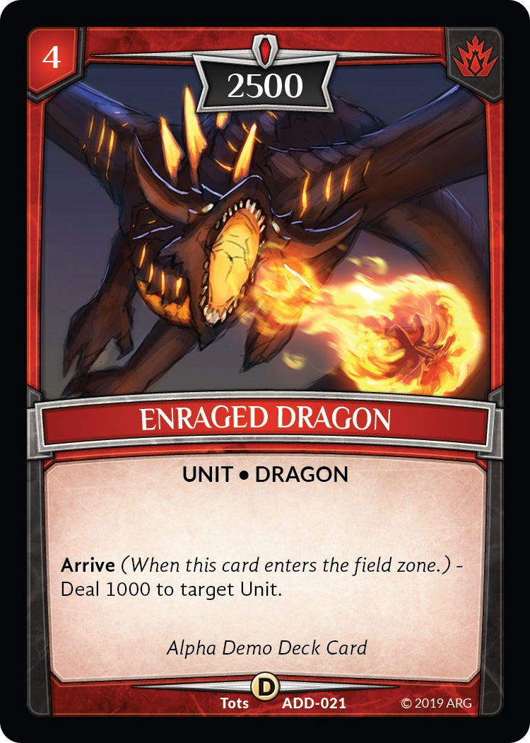 Image for Enraged Dragon (Alpha Demo Intro Decks) (ADD-021) - Argent Saga TCG