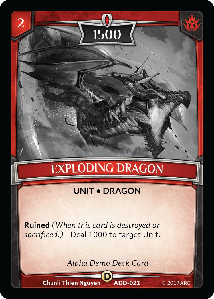 Image for Exploding Dragon (Alpha Demo Intro Decks) (ADD-022) - Argent Saga TCG
