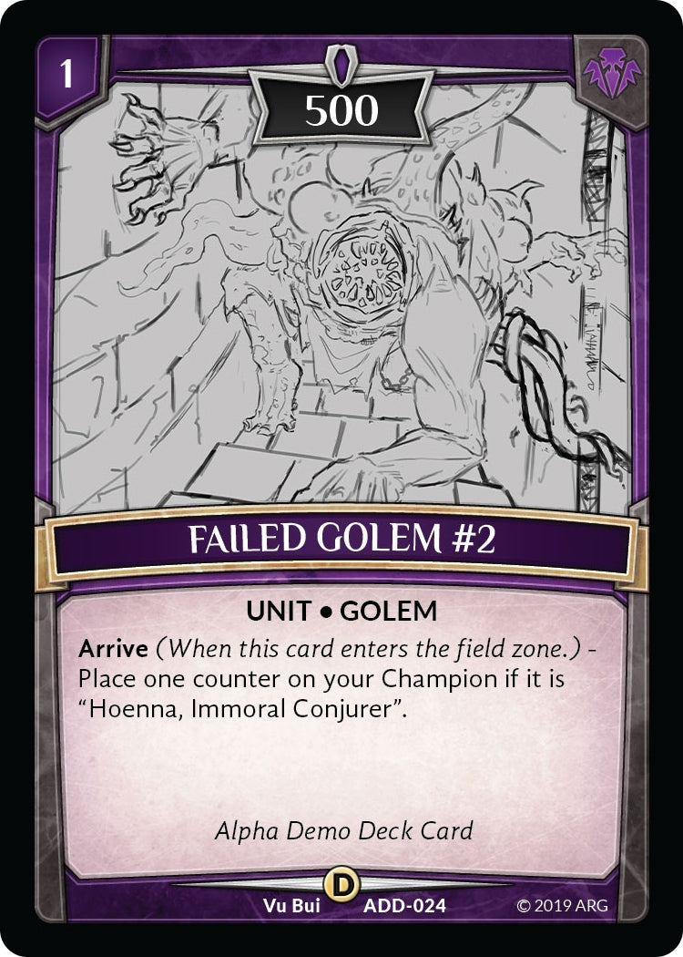 Image for Failed Golem #2 (Alpha Demo Intro Decks) (ADD-024) - Argent Saga TCG