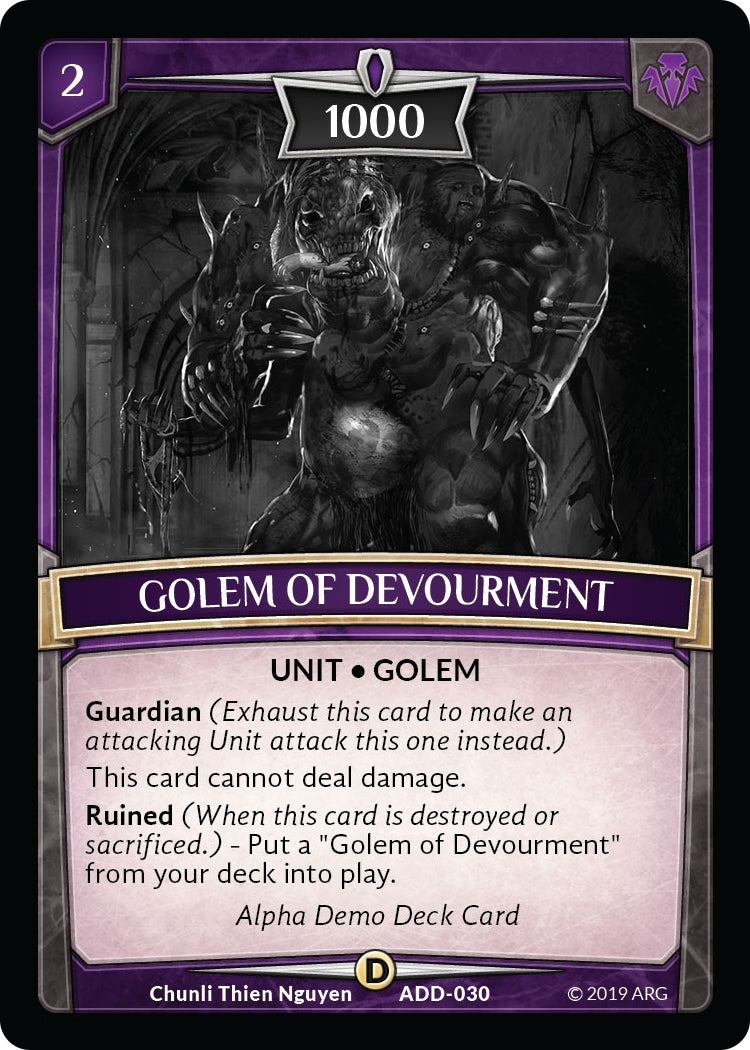 Image for Golem of Devourment (Alpha Demo Intro Decks) (ADD-030) - Argent Saga TCG