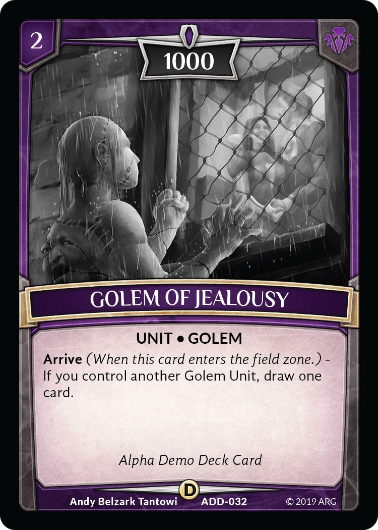 Image for Golem of Jealousy (Alpha Demo Intro Decks) (ADD-032) - Argent Saga TCG