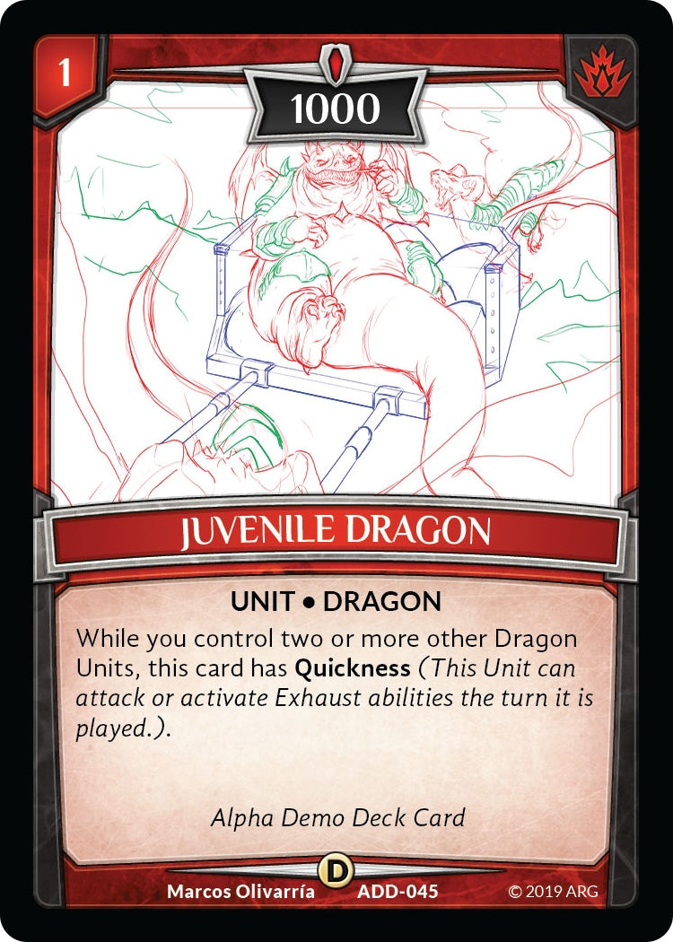 Image for Juvenile Dragon (Alpha Demo Intro Decks) (ADD-045) - Argent Saga TCG