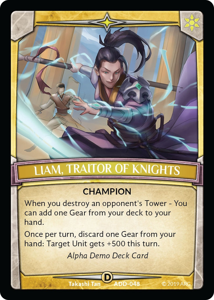 Image for Liam, Traitor of Knights (Alpha Demo Intro Decks) (ADD-048) - Argent Saga TCG