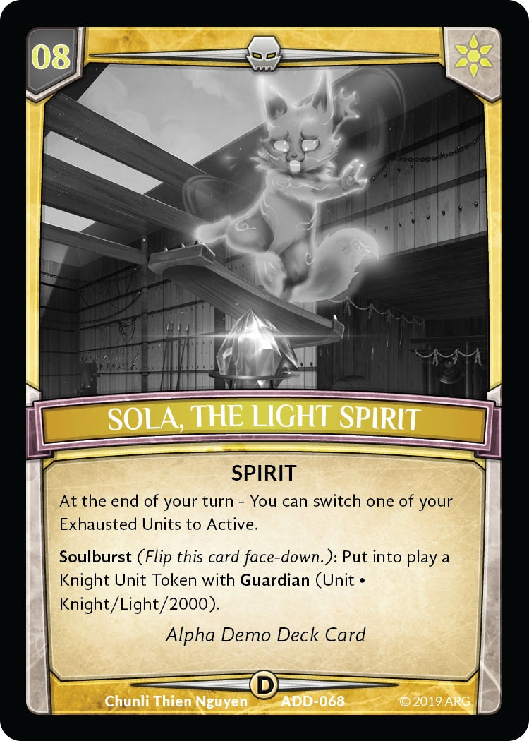 Image for Sola, the Light Spirit (Alpha Demo Intro Decks) (ADD-068) - Argent Saga TCG