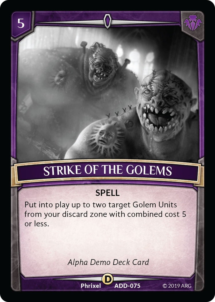 Image for Strike of the Golems (Alpha Demo Intro Decks) (ADD-075) - Argent Saga TCG