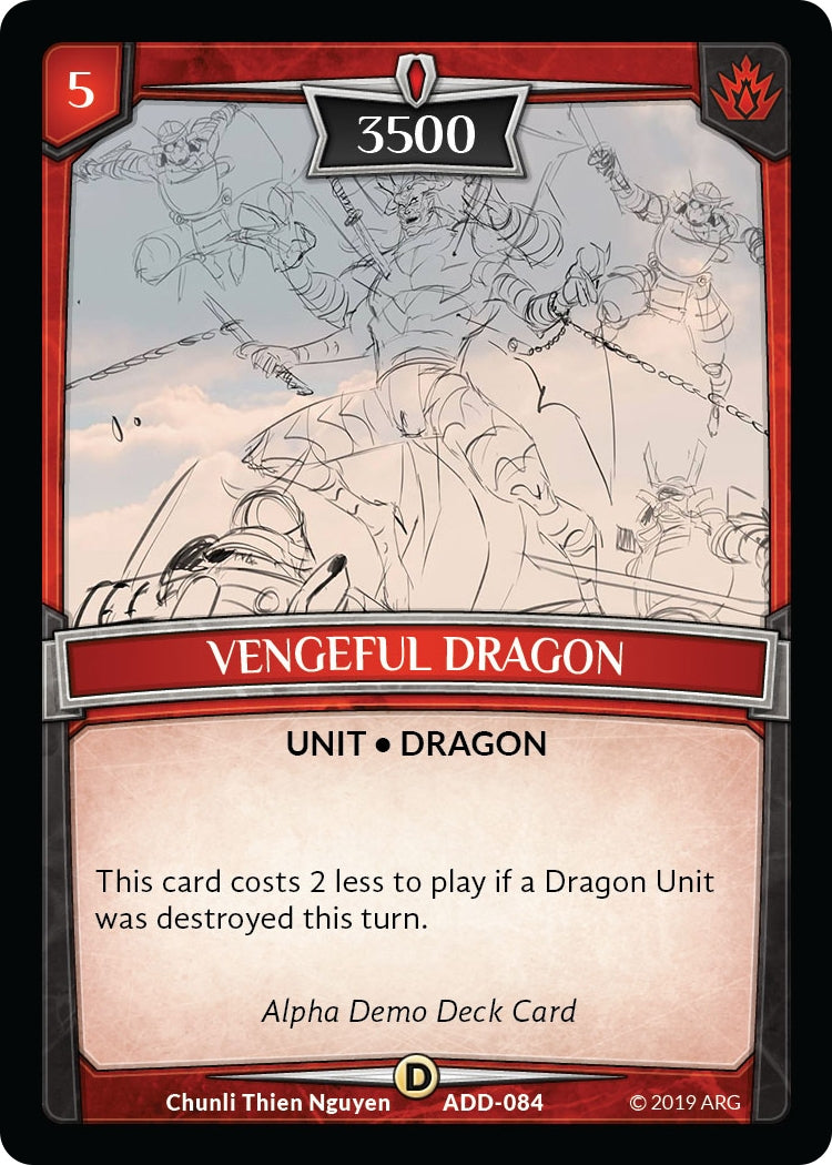 Image for Vengeful Dragon (Alpha Demo Intro Decks) (ADD-084) - Argent Saga TCG