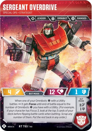Image for Sergeant Overdrive - Special Ops Strategist (Transformers Promos) (T03/T03) - Transformers TCG