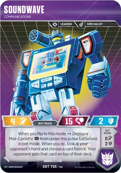 Image for Soundwave - Communications (Blaster VS Soundwave Box Set 35th Anniversary Edition) (T05/T08) - Transformers TCG
