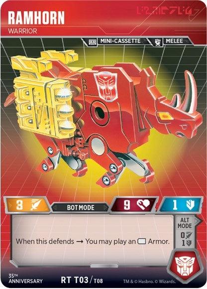 Image for Ramhorn - Warrior (Blaster VS Soundwave Box Set 35th Anniversary Edition) (T03/T08) - Transformers TCG