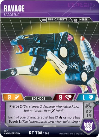 Image for Ravage - Saboteur (Blaster VS Soundwave Box Set 35th Anniversary Edition) (T08/T08) - Transformers TCG