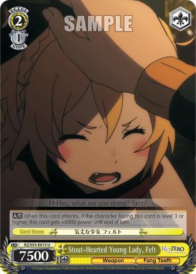 Image for Stout-Hearted Young Lady, Felt (Re:ZERO Vol.2) (RZ/S55-E013 U) - Weiss Schwarz